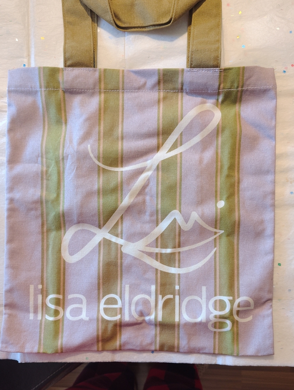 NEW LISA ELDRIDGE CANVAS TOTE BAG